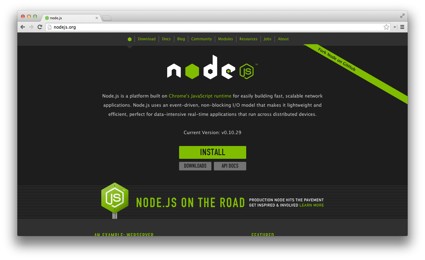 Node.JS Webpage